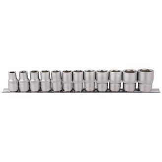Draper 16402 1/2" Sq. Dr. Socket Set on Metal Rail (12 Piece)