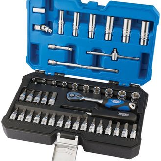 Draper 16446 1/4" Sq. Dr. Metric Socket Set (44 Piece)