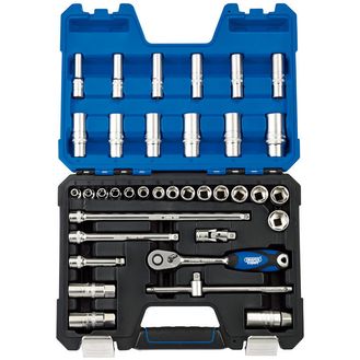 Draper 16449 3/8" Sq. Dr. Metric Socket Set (36 Piece)