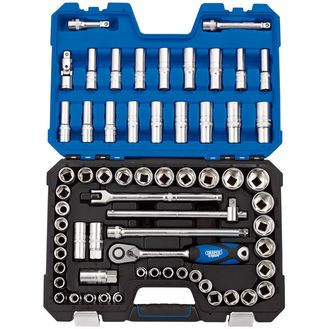 Draper 16456 1/2" Sq. Dr. MM/AF Combined Socket Set (63 Piece)