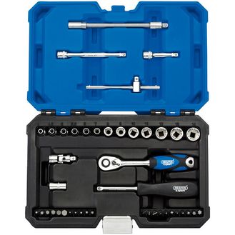 Draper 16479 1/4" Sq. Dr. Metric Multi-Drive&amp;#174; Socket Set (43 Piece)