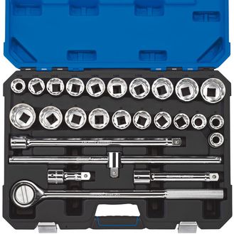 Draper 16484 3/4" Sq. Dr. Combined MM/AF Socket Set (26 Piece)