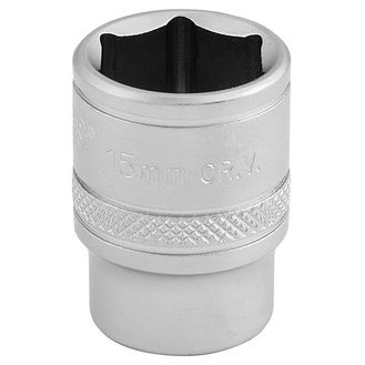 Draper 16541 3/8" Sq. Dr. 6 Point Metric Socket (15mm)