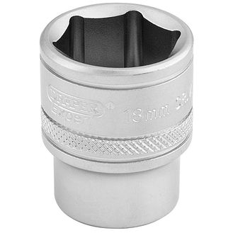 Draper 16544 3/8" Sq. Dr. 6 Point Metric Socket (18mm)
