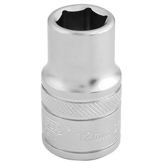 Draper 16601 1/2" Sq. Dr. 6 Point Metric Socket (12mm)