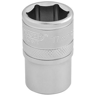 Draper 16607 1/2" Sq. Dr. 6 Point Metric Socket (17mm)