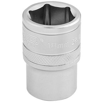 Draper 16608 1/2" Sq. Dr. 6 Point Metric Socket (18mm)
