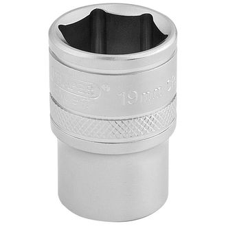 Draper 16609 1/2" Sq. Dr. 6 Point Metric Socket (19mm)