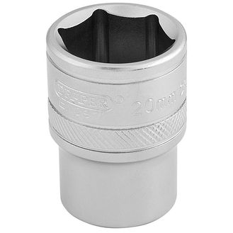 Draper 16610 1/2" Sq. Dr. 6 Point Metric Socket (20mm)