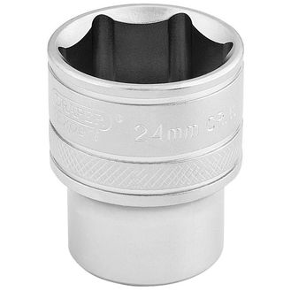 Draper 16615 1/2" Sq. Dr. 6 Point Metric Socket (24mm)