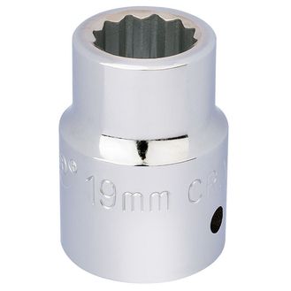 Draper 16690 3/4" Sq. Dr. 12 Point Socket (19mm)