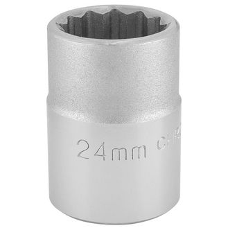 Draper 16692 3/4" Sq. Dr. 12 Point Socket (24mm)