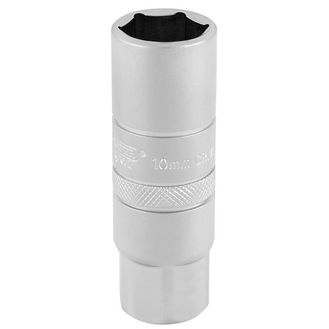 Draper 16775 3/8" Sq. Dr. 10mm Thread 6 Point Satin Chrome Spark Plug Socket (16mm Socket)