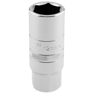Draper 16779 1/2" Sq. Dr. 12mm Thread 6 Point Spark Plug Socket (18mm Socket)