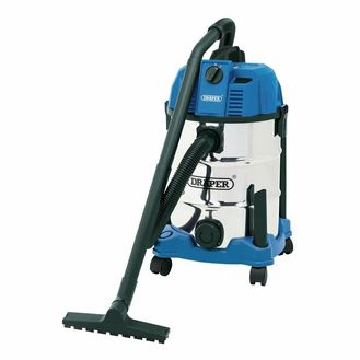 Draper 20523 30L Wet and Dry Vacuum Cleaner with Stainless Steel Tank (1600W)