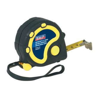 Sealey AK98912 Rubber Measuring Tape 5m(16ft) x 19mm Metric/Imperial Display Box of 12