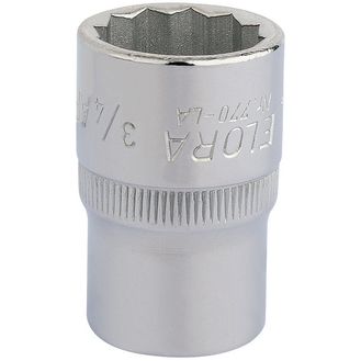 Elora 24418 3/4" 1/2" Sq. Dr. Bi-Hexagon Socket