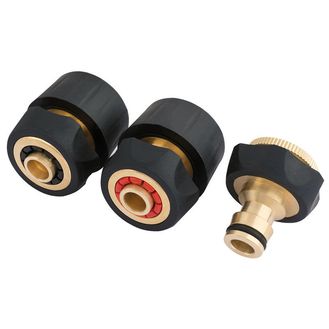 Draper 24529 Brass and Rubber Hose Connector Set (3 Piece)