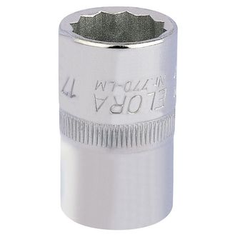 Elora 24624 17mm 1/2" Sq. Dr. Bi-Hexagon Socket