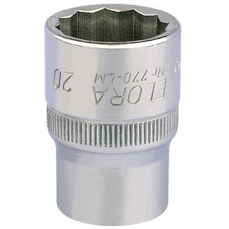 Elora 24658 20mm 1/2" Sq. Dr. Bi-Hexagon Socket
