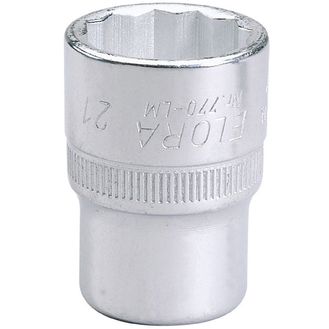 Elora 24666 21mm 1/2" Sq. Dr. Bi-Hexagon Socket