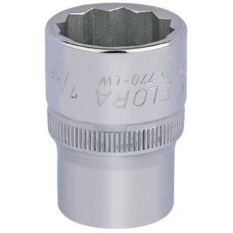 Elora 24848 7/16" 1/2" Sq. Dr. Whitworth Bi-Hexagon Socket