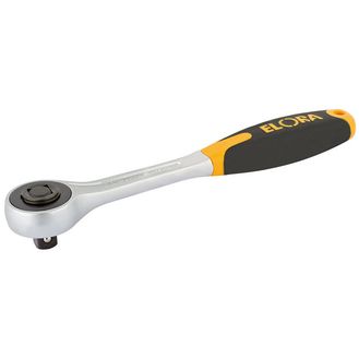 Elora 25408 200mm 1/2" Sq. Dr. Push Through Soft Grip Reversible Ratchet