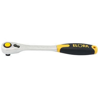Elora 25930 270mm 1/2" Sq. Dr. Fine Tooth Quick Release Soft Grip Reversible Ratchet