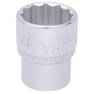 Elora 25937 17mm 3/8" Sq. Dr. Bi-Hexagon Socket