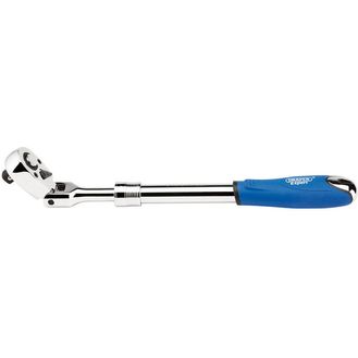 Draper 26817 1/2" Sq. Dr. 72 Tooth Flexible Head Extending Reversible Ratchet