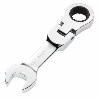 Draper 27969 HI-TORQ® Metric Stubby Flexible Head Ratchet Combination Spanner, 13mm