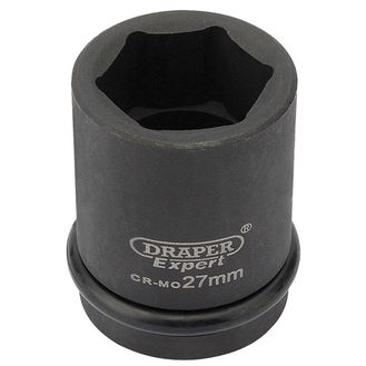 Draper 28719 27mm 3/4" Sq. Dr. Hi-Torq&amp;#174; 6 Point Impact Socket