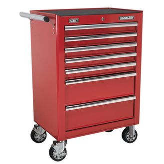 Sealey AP26479T Rollcab 7 Drawer with Ball Bearing Slides - Red