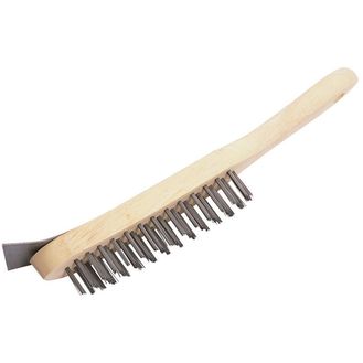 Draper 31573 4 Row Wire Scratch Brush with Scraper (290mm)
