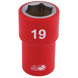 Draper 31880 1/2" Sq. Dr. Fully Insulated VDE Socket (19mm)