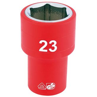 Draper 31953 1/2" Sq. Dr. Fully Insulated VDE Socket (23mm)
