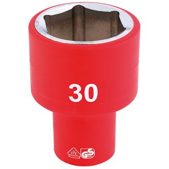 Draper 32000 1/2" Sq. Dr. Fully Insulated VDE Socket (30mm)