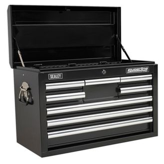 Sealey AP33089B Topchest 8 Drawer with Ball Bearing Slides - Black