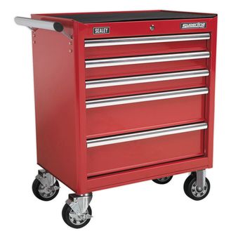 Sealey AP33459 Rollcab 5 Drawer with Ball Bearing Slides - Red