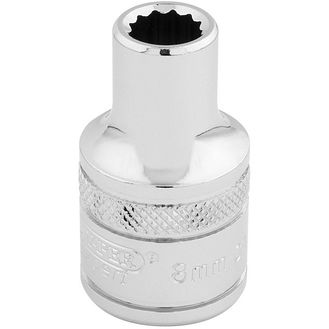 Draper 33038 1/2" Sq. Dr. Hi-Torq&amp;#174; 12 Point Socket (8mm)