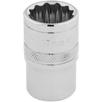 Draper 33167 1/2" Sq. Dr. Hi-Torq&amp;#174; 12 Point Socket (17mm)