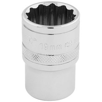 Draper 33231 1/2" Sq. Dr. Hi-Torq&amp;#174; 12 Point Socket (19mm)
