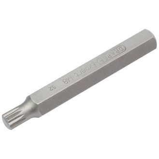 Draper 33346 M8 x 75mm Spline 10mm Insert Bit for Mechanic's Bit Sets