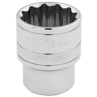 Draper 33372 1/2" Sq. Dr. Hi-Torq&amp;#174; 12 Point Socket (24mm)