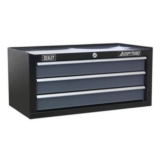 Sealey AP3503TB Mid-Box 3 Drawer with Ball Bearing Slides - Black/Grey