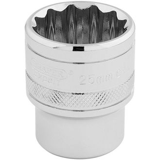 Draper 33418 1/2" Sq. Dr. Hi-Torq&amp;#174; 12 Point Socket (25mm)