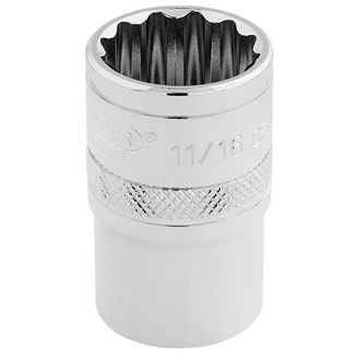 Draper 33644 1/2" Sq. Dr. Hi-Torq&amp;#174; 12 Point Socket (11/16")