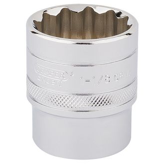 Draper 33727 1/2" Sq. Dr. Hi-Torq&amp;#174; 12 Point Socket (1.1/8")