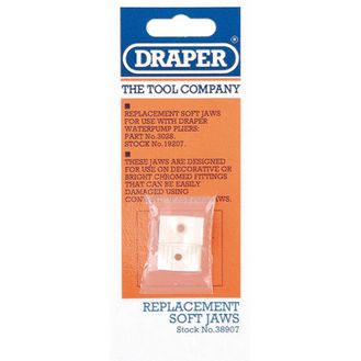 Draper 38907 Spare Set Of Soft Jaws For 19207 Waterpump Pliers