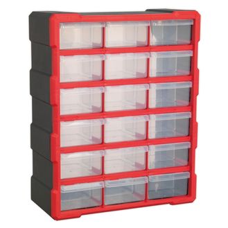Sealey APDC18R Cabinet Box 18 Drawer - Red/Black